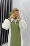 Yeşil Premıum  Aden ELbise Tesettür Giyim  Yeşil