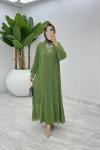 Yeşil Şoray Elbise Tesettür Giyim Yeşil