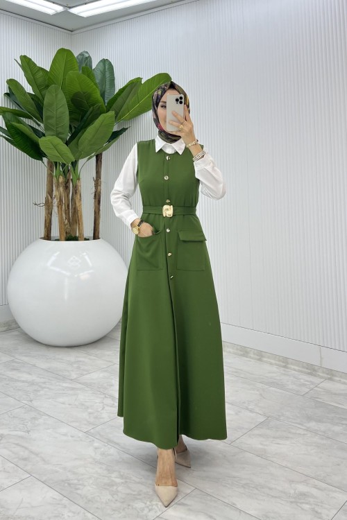 Yeşil Sude Jile Tesettür Giyim  Yeşil