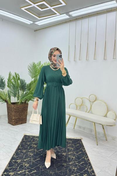 Zümrüt İkra Elbise Tesettür Giyim  Zümrüt