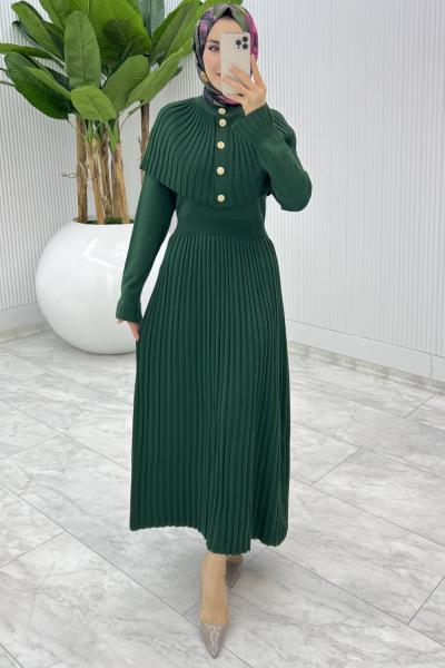 Zümrüt  Sümeyye İkili Triko Takım Tesettür Giyim  Zümrüt