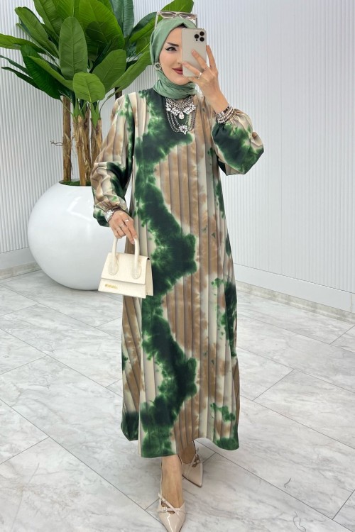 Zümrüt Pelin Elbise Tesettür Giyim Zümrüt