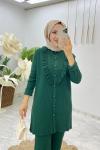 Zümrüt Pera Triko Takım Tesettür Giyim Zümrüt
