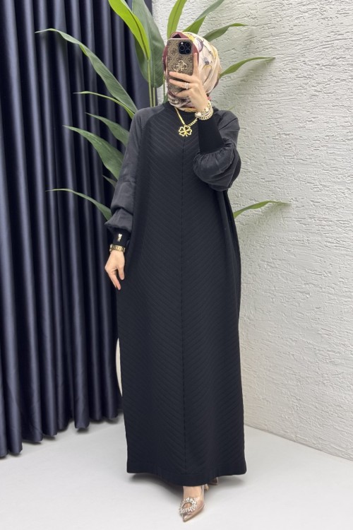 Afife Elbise Tesettür Giyim  Siyah