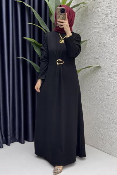 Afra Elbise Tesettür Giyim Siyah