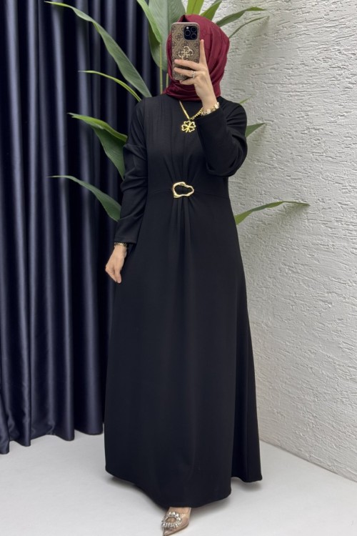 Afra Elbise Tesettür Giyim  Siyah