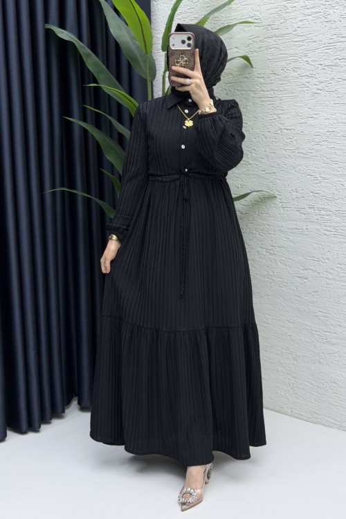 Ahenk Elbise Tesettür Giyim  Siyah