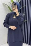 Asel Takım Tesettür Giyim  Lacivert
