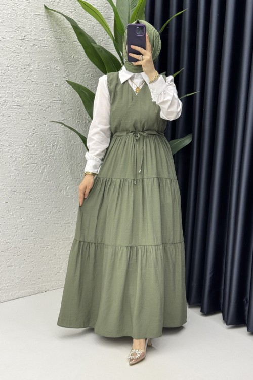 Asya Jile Tesettür Giyim Haki