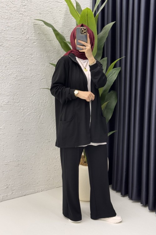 Aybike Takım Tesettür Giyim  Siyah