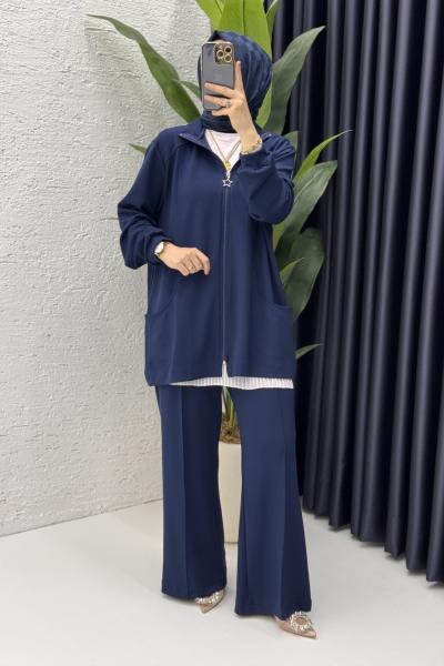 Aybike Takım Tesettür Giyim  Lacivert