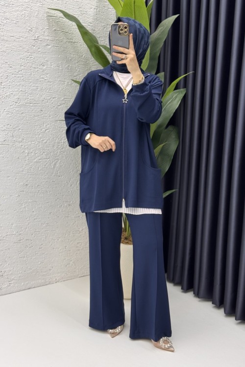 Aybike Takım Tesettür Giyim  Lacivert