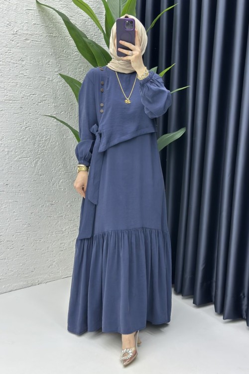 Aycan Elbise Tesettür Giyim Lacivert