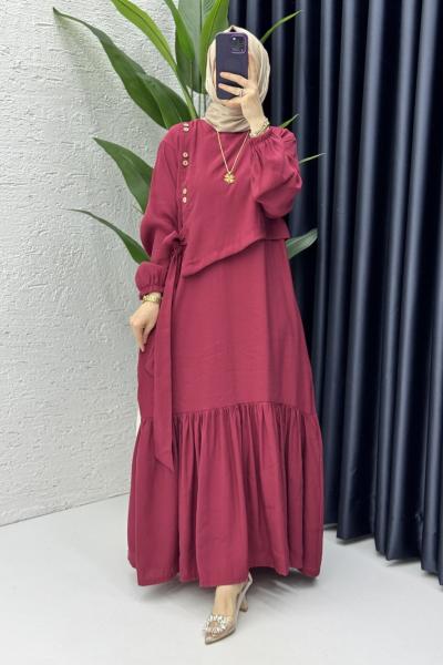 Aycan Elbise Tesettür Giyim Vişne