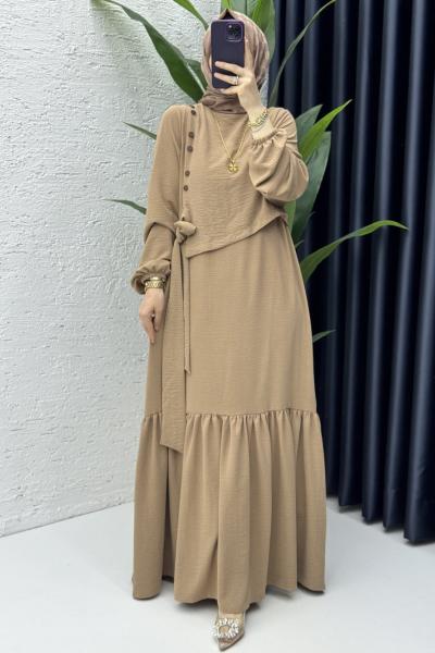 Aycan Elbise Tesettür Giyim Latte