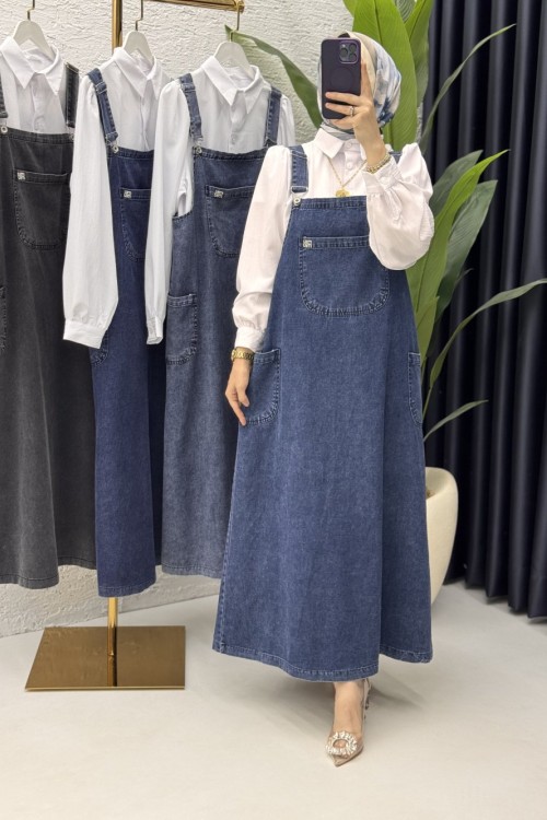 Ayla Kot Jile Tesettür Giyim Lacivert