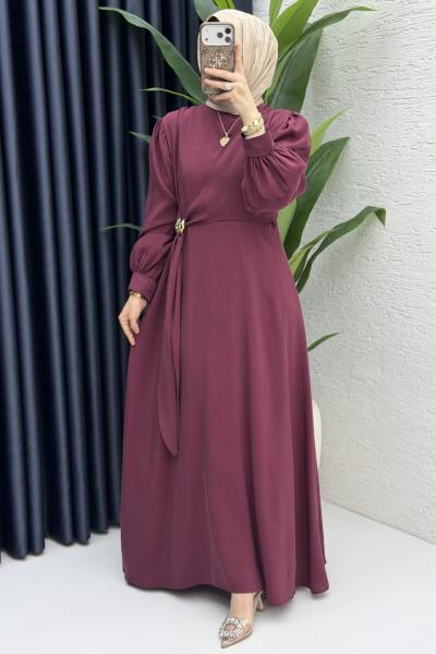 Ayliz Elbise Tesettür Giyim Vişne