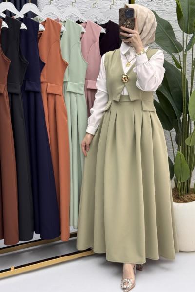 Ayperi Jile Tesettür Giyim  Açık Haki