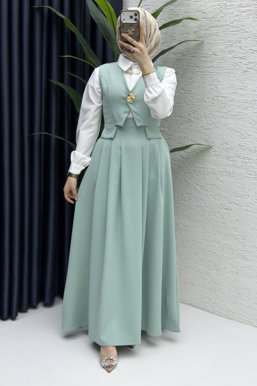 Ayperi Jile Tesettür Giyim  Mint Yeşil