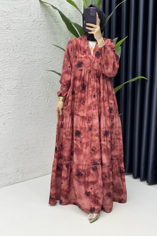 Ayşin Elbise Tesettür Giyim Kiremit