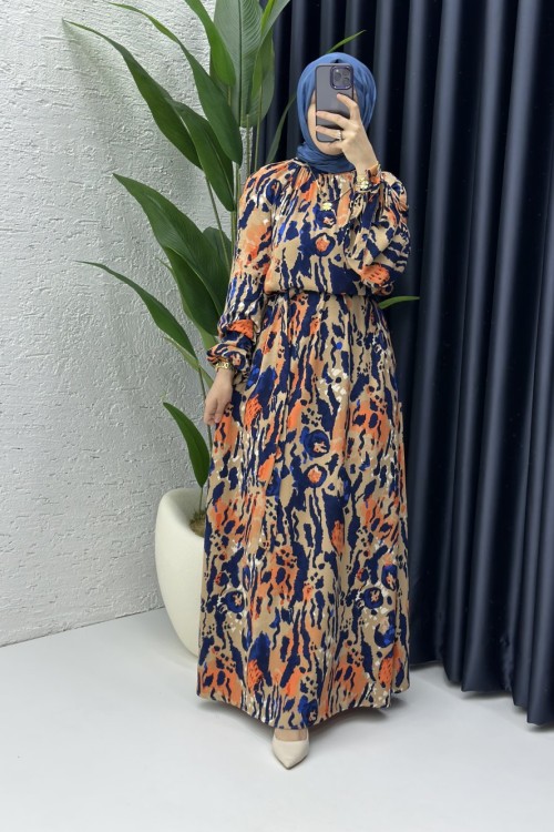 Bahar Elbise Lacivert