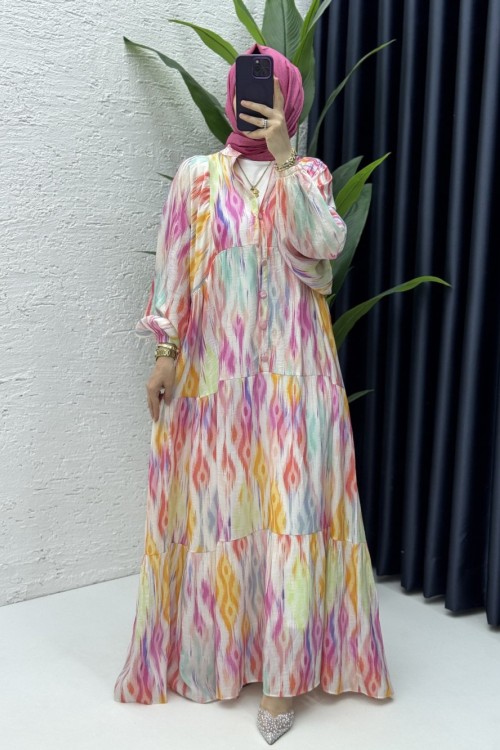 Beste Elbise Tesettür Giyim Pembe