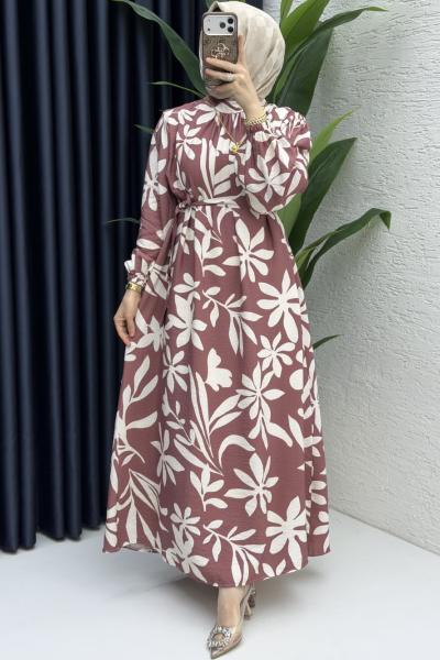 Beyza Elbise Tesettür Giyim Gül