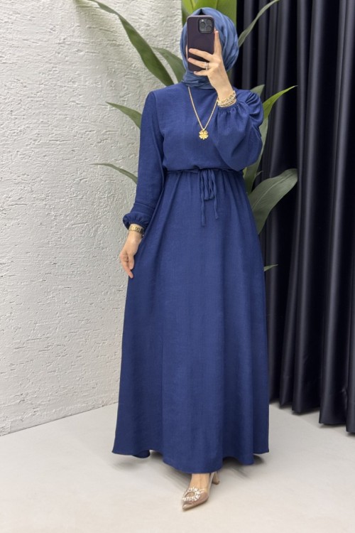 Billur Elbise Tesettür Giyim  Lacivert