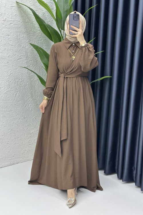 Bukre Elbise Kahverengi