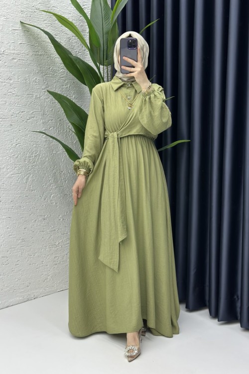 Bukre Elbise Yağ Yeşili