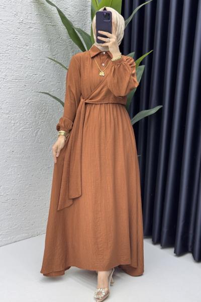 Bukre Elbise Tesettür Giyim Kiremit