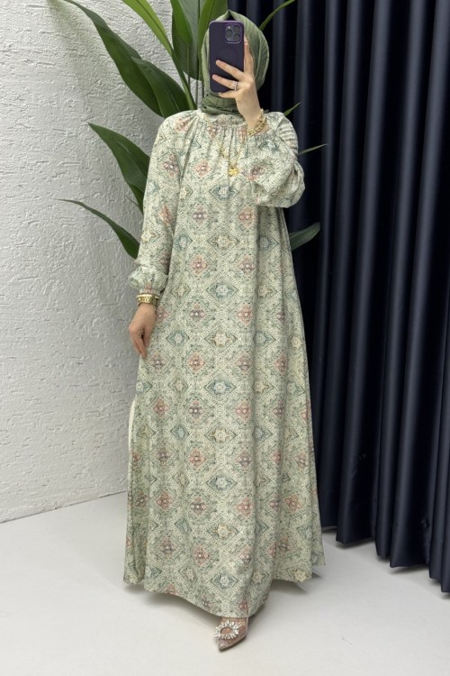 Canan Elbise Tesettür Giyim Yeşil