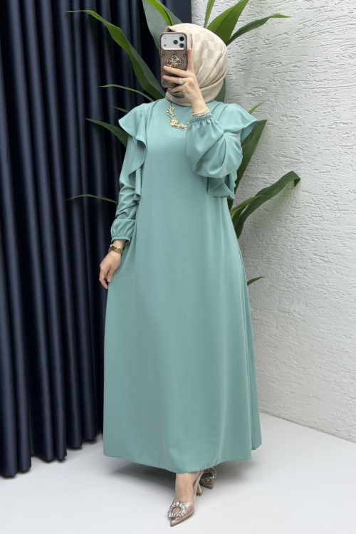 Canan Elbise Tesettür Giyim  Çağla Yeşil