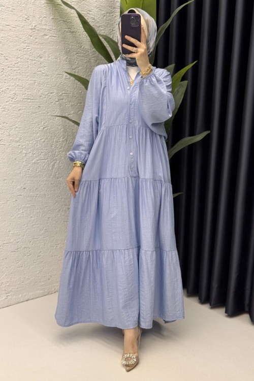 Ceren Elbise Tesettür Giyim Bebe Mavisi