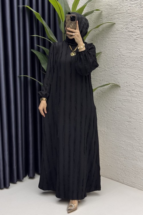 Cevher Elbise Tesettür Giyim   Siyah