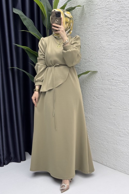 Dila Elbise Tesettür Giyim  Yeşil