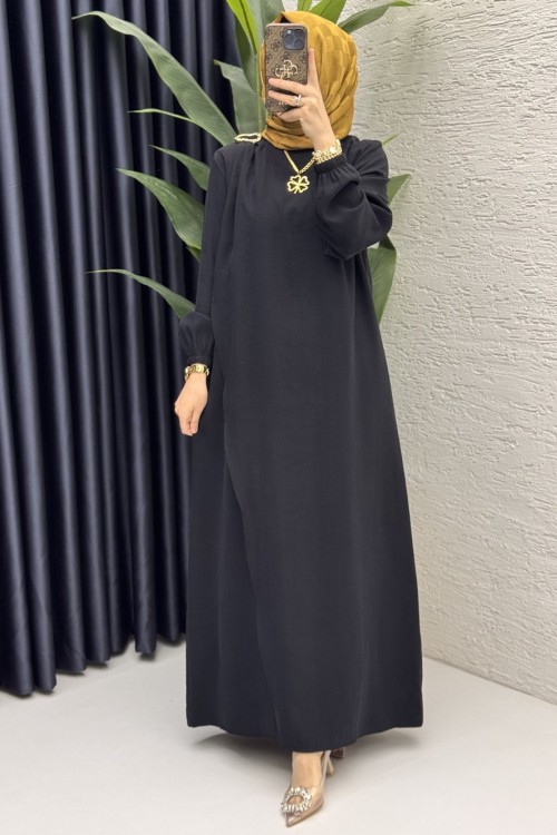 Ecmel Elbise Tesettür Giyim  Siyah