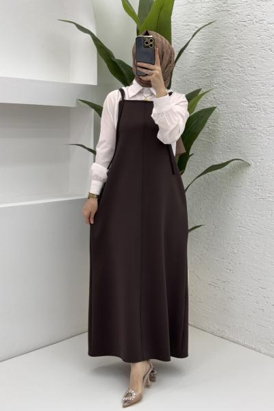 Eda Jile Tesettür Giyim  Kahverengi