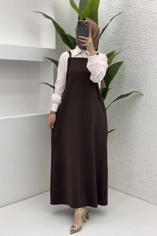 Eda Jile Tesettür Giyim  Kahverengi