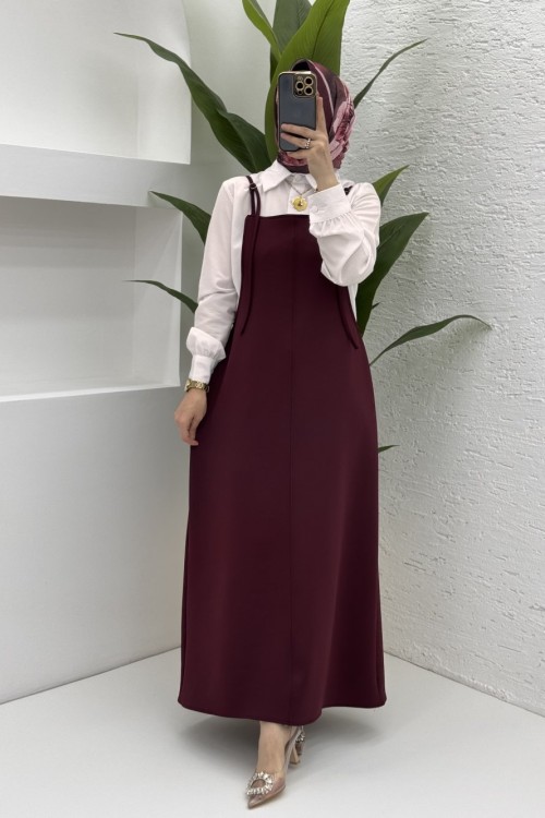 Eda Jile Tesettür Giyim  Bordo