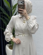 Efla Elbise Tesettür Giyim  Taş Rengi