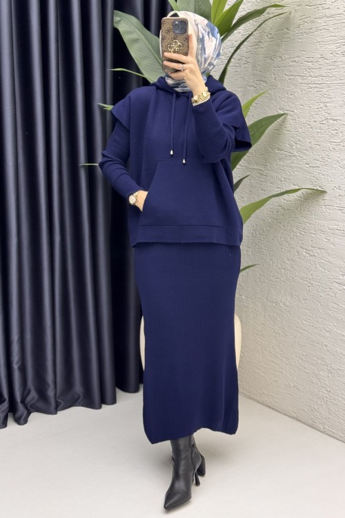 Elif Elbise Tesettür Giyim  Lacivert