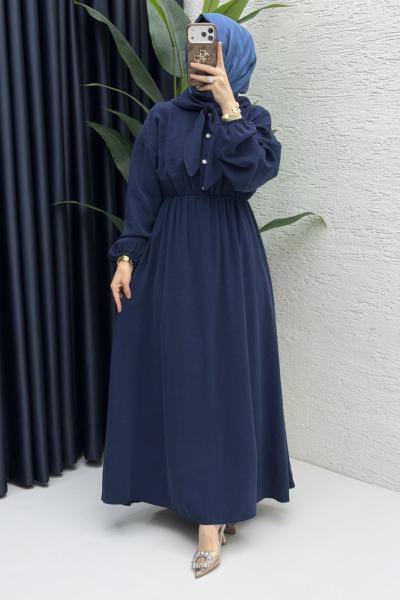 Eslem Elbise Tesettür Giyim  Lacivert