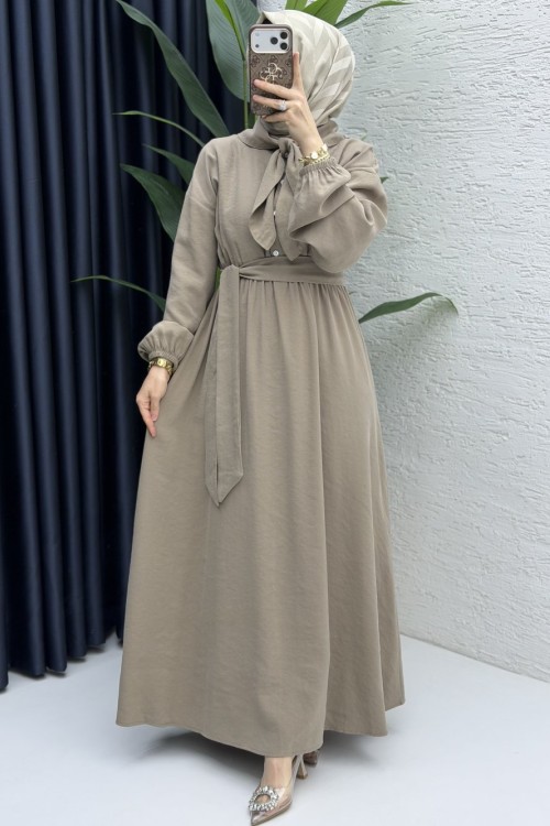 Eslem Elbise Tesettür Giyim  Vizon