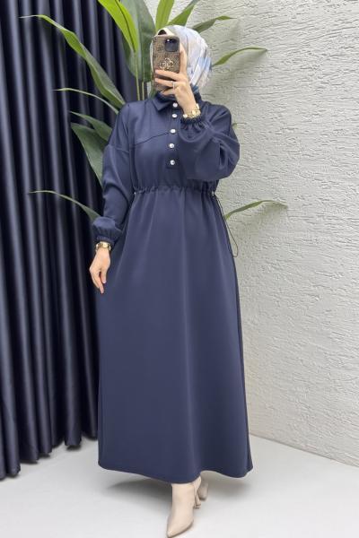 Esma Elbise Tesettür Giyim Lacivert
