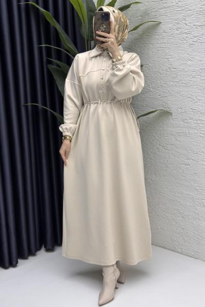 Esma Elbise Tesettür Giyim Taş Rengi