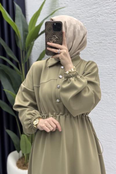Esma Elbise Tesettür Giyim Yeşil