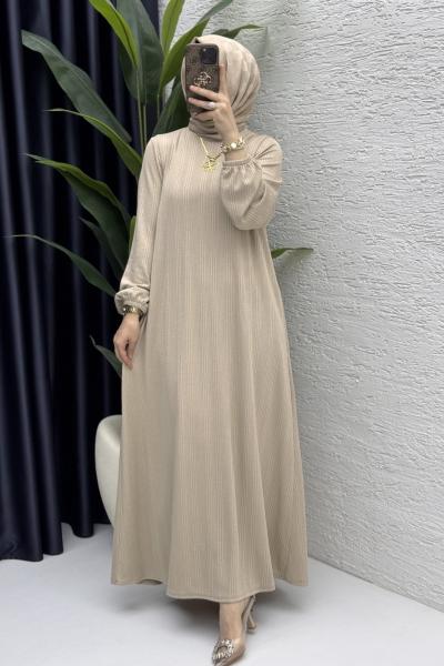 Esme Elbise Tesettür Giyim Taş Rengi