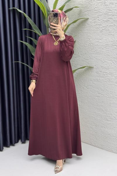 Esme Elbise Tesettür Giyim Bordo