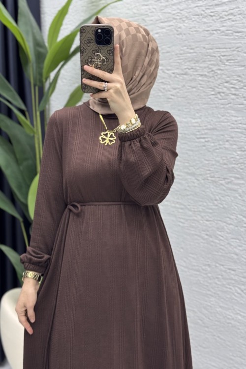 Esme Elbise Tesettür Giyim  Kahve